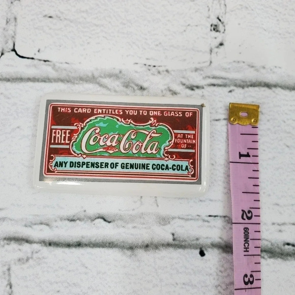 1988 Ceramic Coke Magnet Coca Cola 90s Vintage Collectable Magnet 42 - Picture 7 of 8